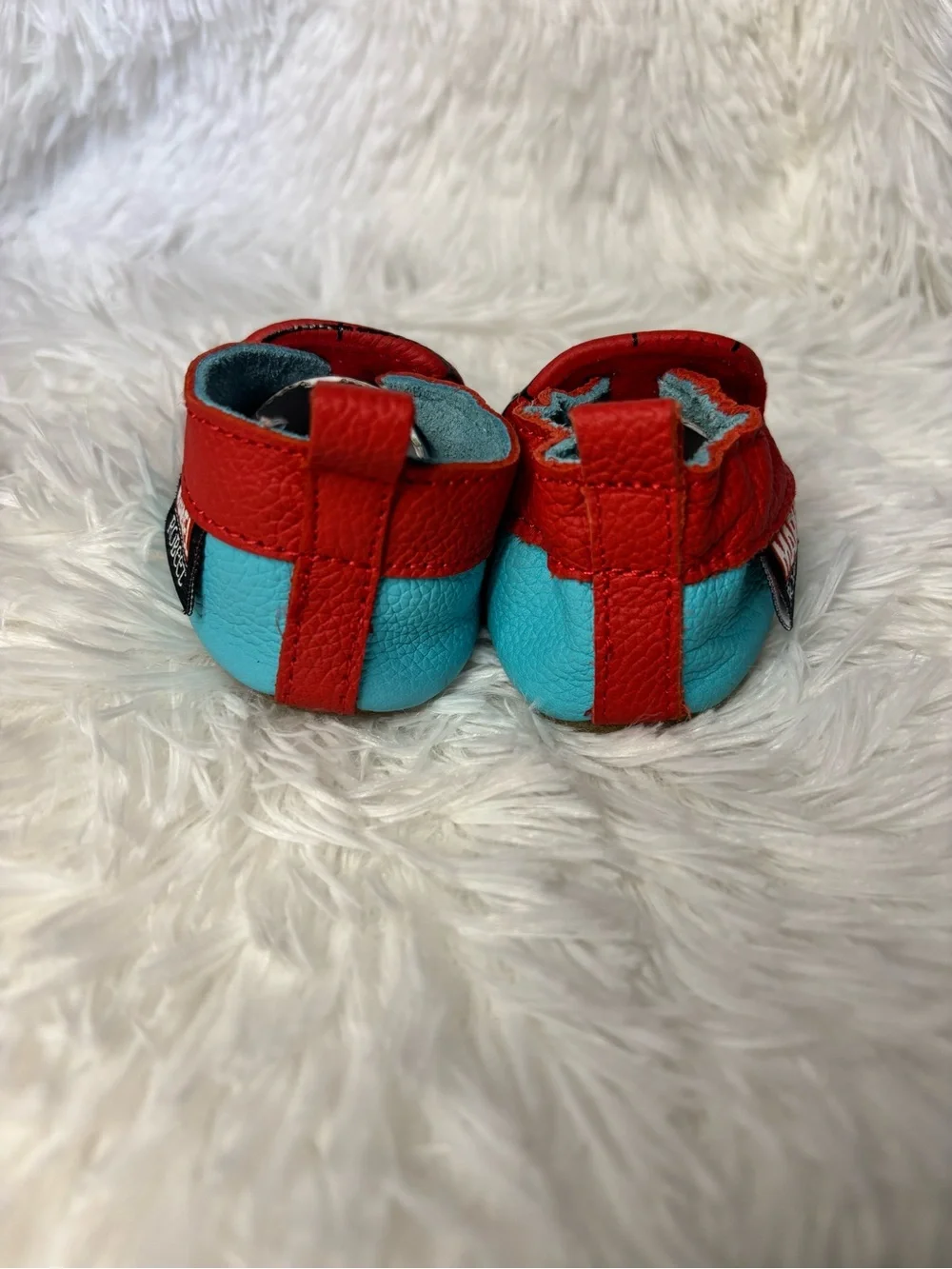 Marvel Robeez Spider-Man Soft Leather Baby Shoes Size 0-6M